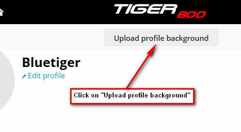 Upload Profile Background